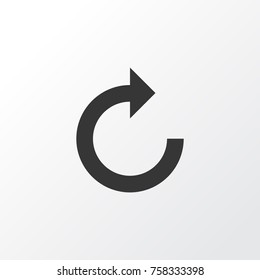 Aktualisieren Sie das Symbol für das rechte Symbol. Premium-Qualität Einziger Reload-Element im trendigen Stil.