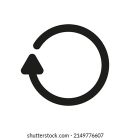 Refresh or rotation arrow icon. Recycling outline on white background vector