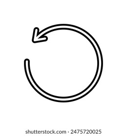 Refresh Rotation Line Web Icon Vector