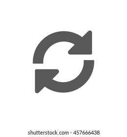 Refresh, Rotation loop icon vector isolated on white background,  Reload for your design, website, logo, application, UI.