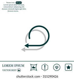 refresh, rotation web icon. vector design