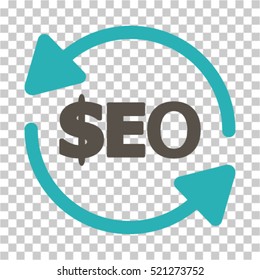 Refresh Seo icon. Vector pictogram style is a flat symbol, color, chess transparent background. Designed for software and web interface toolbars and menus.