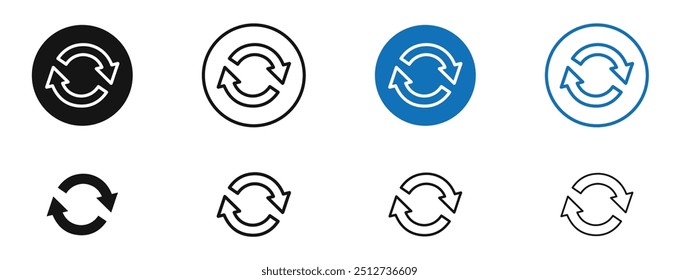 Refresh in set in black and blue color