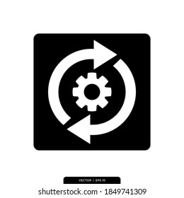 refresh setting icon vector logo template in trendy style