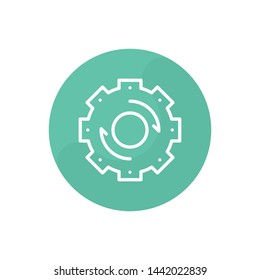 Refresh Setting Vector Illustration, outline sign.