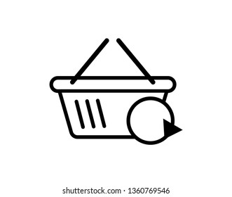 Refresh shopping cart icon - Vector 