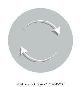 refresh sign badge icon. Simple glyph, flat vector of web icons for ui and ux, website or mobile application