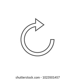 refresh sign icon. Element for mobile concept and web apps. Thin line  icon for website design and development, app development. Premium icon on white background