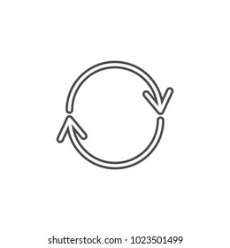 refresh sign icon. Element for mobile concept and web apps. Thin line  icon for website design and development, app development. Premium icon on white background