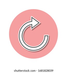 Symbol für den Aufkleber auf dem Schild aktualisieren. Einfache dünne Linie, Vektorillustration von Web-Icons für i und ux, Website oder mobile Applikationen