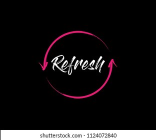 Refresh Slogan Typography for Tee Graphic