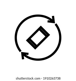 Refresh smartphone icon line vector illustration eps 10