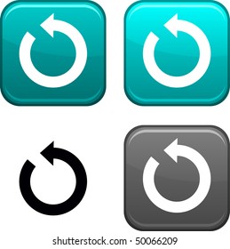 Actualizar botones cuadrados. Icono negro incluido.