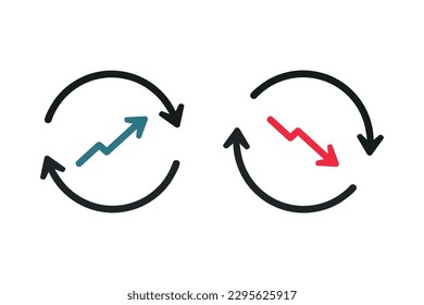 Statistisches Symbol aktualisieren. Illustrationsvektor