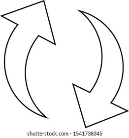 refresh symbol flat icon vector 