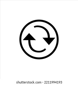 Refresh Symbol Icon Inside Circle