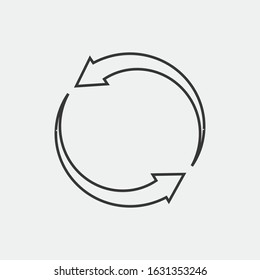 Refresh symbol line vector icon