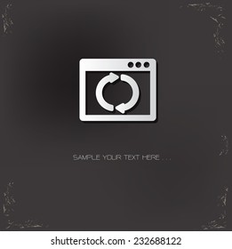 Refresh symbol on dark background,vector