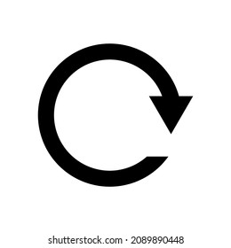 Refresh symbol. Restart sign. Circular arrow. Interface button. Technology concept. Vector illustration. Stock image. 