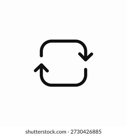 refresh sync arrows icon sign vector
