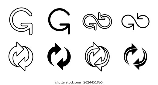 Refresh and sync icon. Circular arrows and looping symbols vector illustration. Digital interface pictogram representing reload, repeat or update action for data synchronization and navigation.