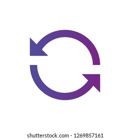 Refresh or sync icon. Reload sign. Undo vector icon. Redo symbol. Update icon. Rotation sign. Arrows in circle icon. vector illustration isolated on white background. clean design.