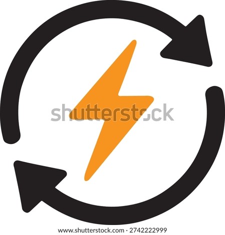 Refresh sync update cycle lightning power icon