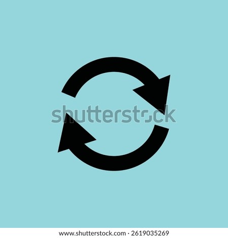 Refresh and synchronization icon representing reload, repeat, and update actions for web, app, and digital interface designs, perfect for illustrating data syncing, page updates
