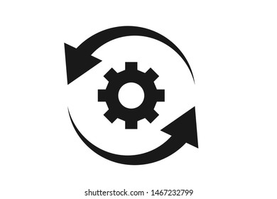 Refresh or system restore icon vector 