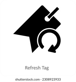 Refresh Tag and label icon concept