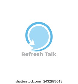 refrescar charla burbuja podcast símbolo logo vector 