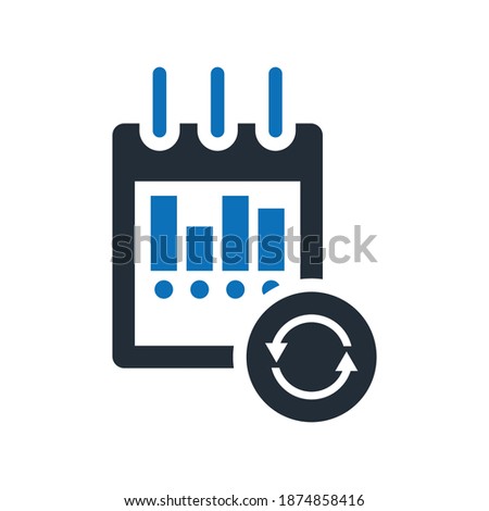 Refresh task icon.graph,report (vector illustration)