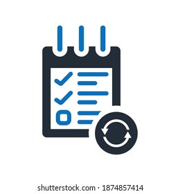 Refresh task icon.list,schedule (vector illustration)