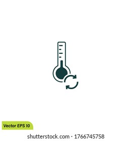 refresh the temperature icon illustration symbol simple design element logo template
