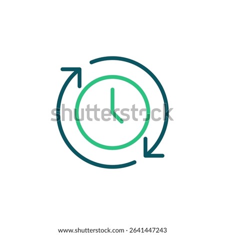 Refresh time icon. Time sync icon vector. Clock icon. Time icon.	