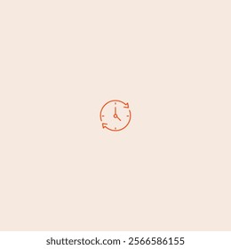 Refresh time outline icon flat vector design.