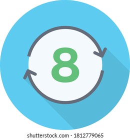 icono de refresco de color plano vectorial 