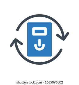 refresh vector glyph color icon 