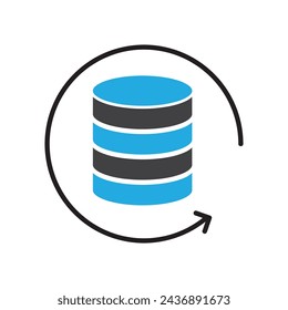 refresh vector glyph color icon simple illustration on white background..eps