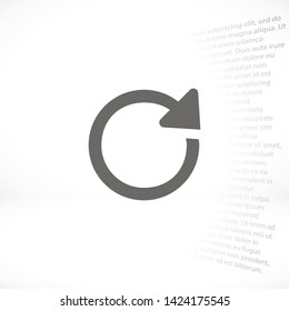  refresh vector icon 10 eps , Lorem ipsum Flat design