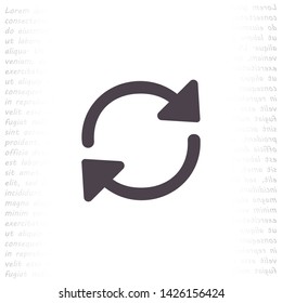  refresh vector icon 10 eps , Lorem ipsum Flat design