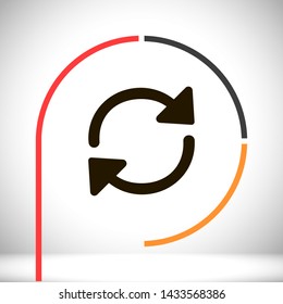  refresh vector icon 10 eps , Lorem ipsum Flat design