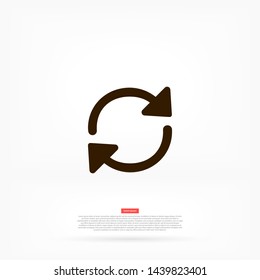  refresh vector icon 10 eps , Lorem ipsum Flat design