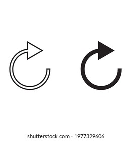 Refresh vector icon for apps and web sites