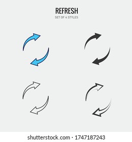 refresh vector icon arrows symbol