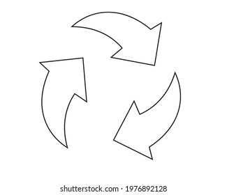 Refresh vector icon, circle icon, reload icon in trendy flat style. Vector illustration.