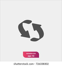 refresh vector icon, flat symbol, simple and modern illustration sign