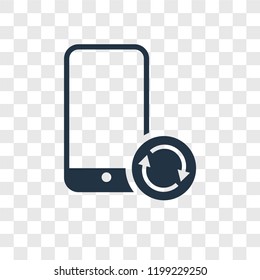 Refresh vector icon isolated on transparent background, Refresh transparency logo concept