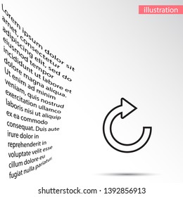 refresh Vector icon . Lorem Ipsum Illustration design