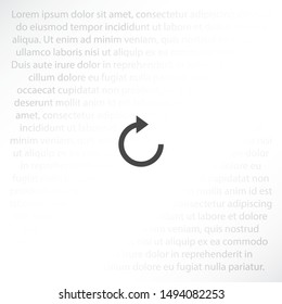 refresh Vector icon . Lorem Ipsum Illustration design